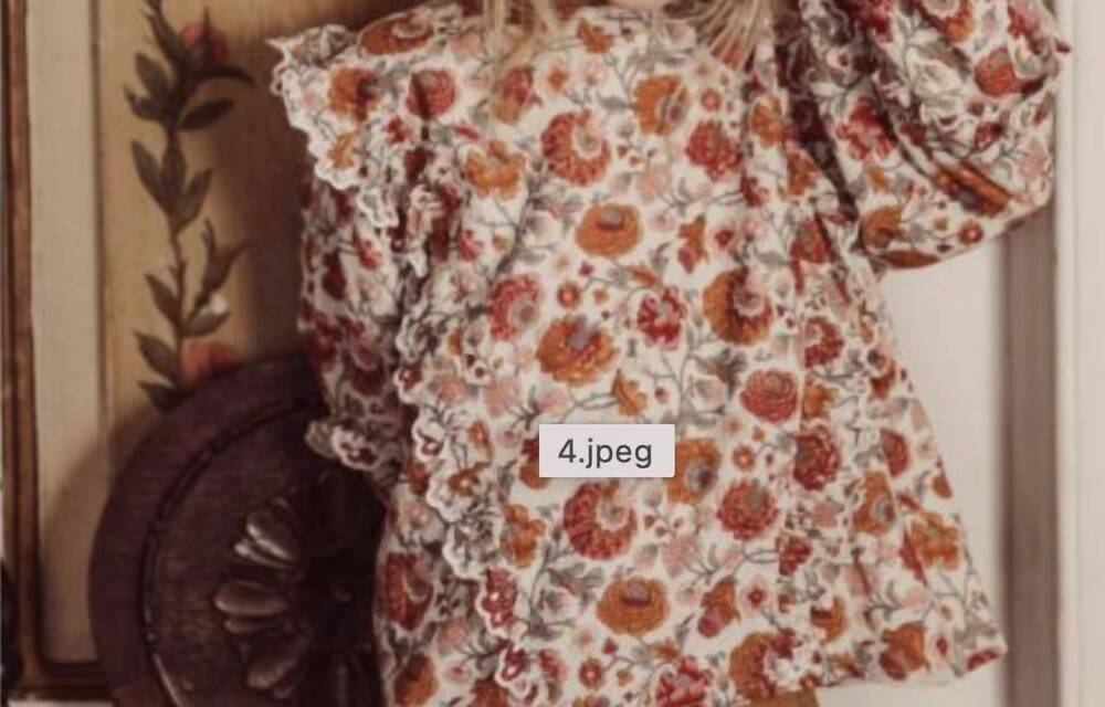 NEW LOUISE MISHA kid's tubi boho flowers blouse in baby cream
